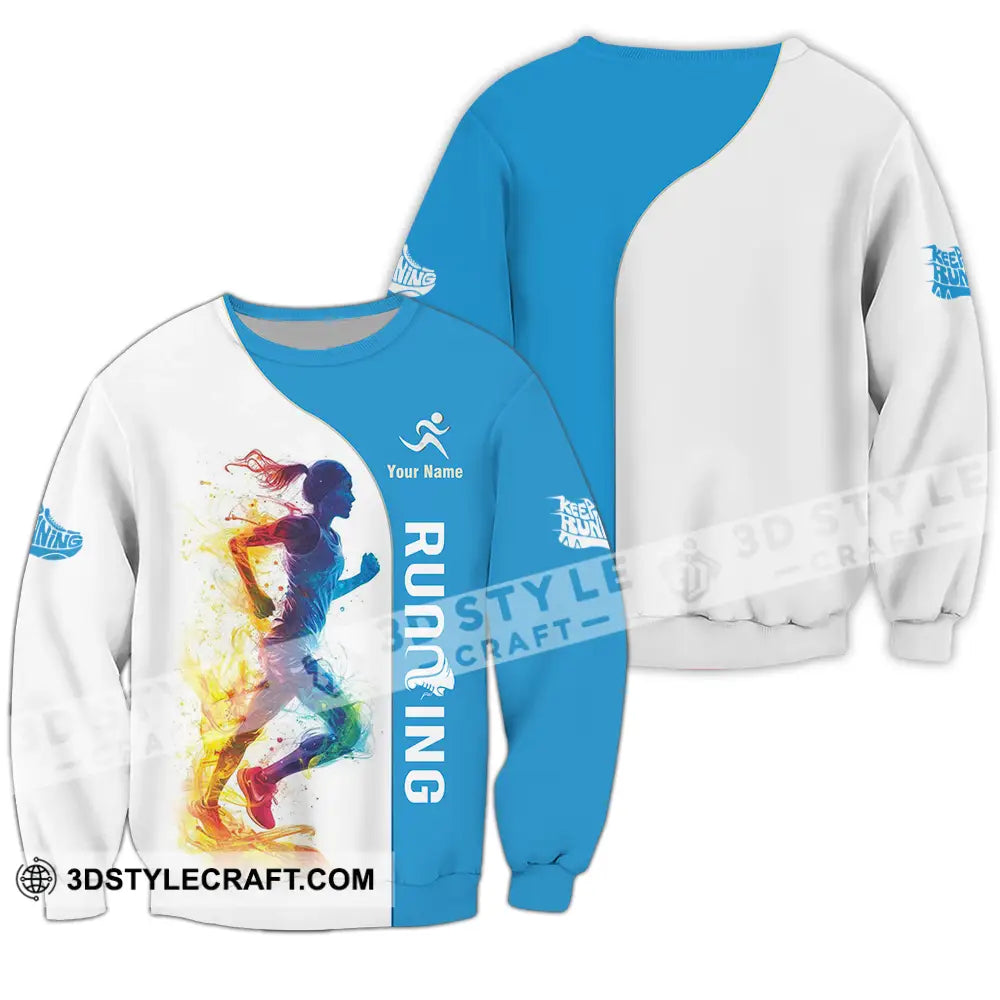 Unisex Shirt - Custom Running 3D Shirt Long Sleeve / S T-shirt