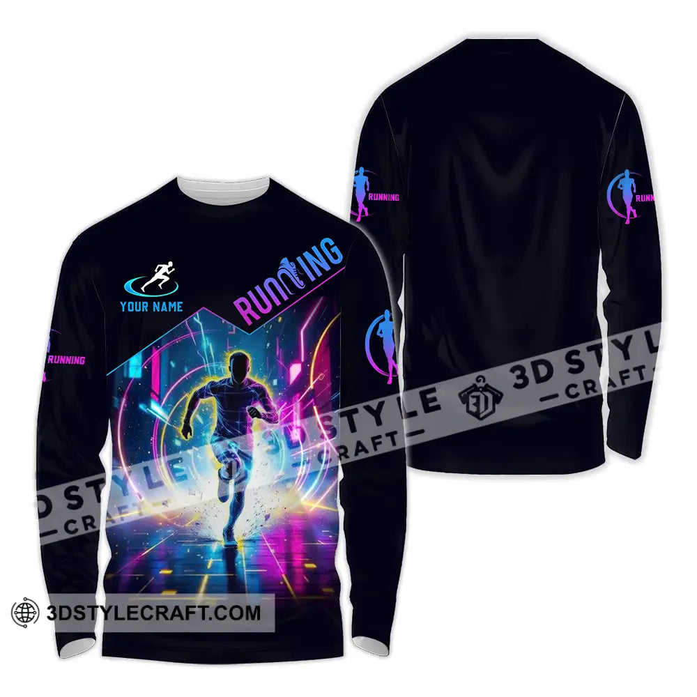 Unisex Shirt - Custom Running 3D Shirt Long Sleeve Shirt / S T-shirt