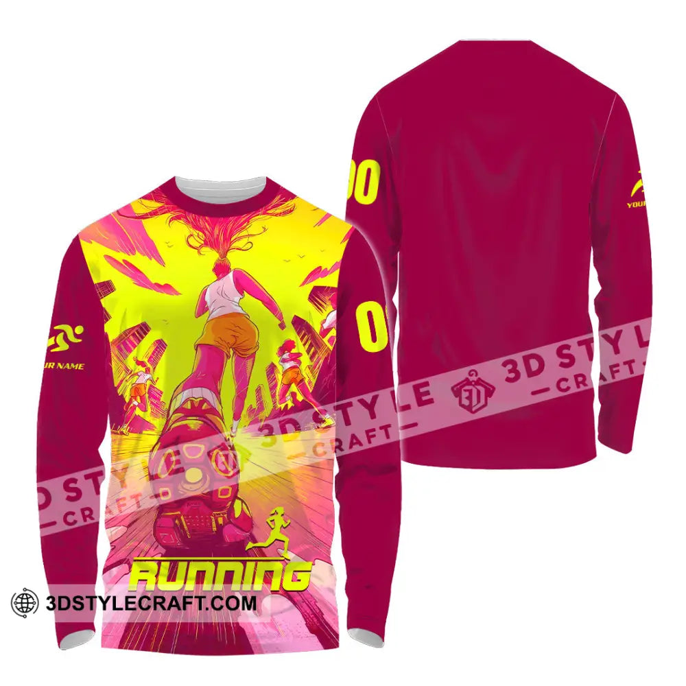 Unisex Shirt - Custom Running 3D Shirt - Long Sleeve Shirt / S - T-shirt