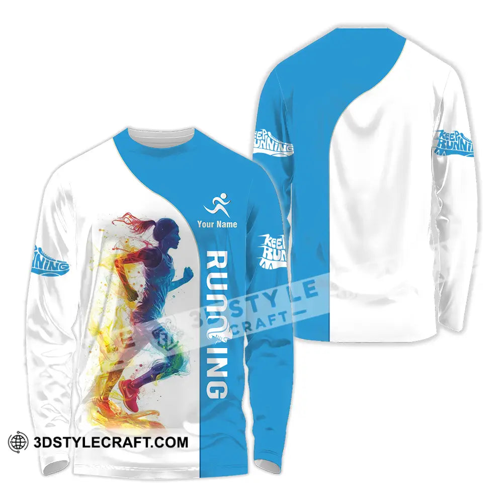 Unisex Shirt - Custom Running 3D Shirt Long Sleeve Shirt / S T-shirt