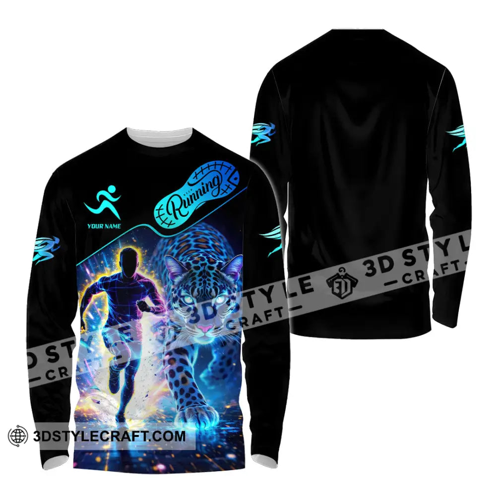 Unisex Shirt - Custom Running 3D Shirt Long Sleeve Shirt / S T-shirt