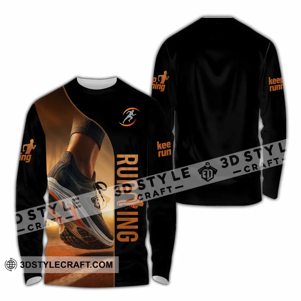Unisex Shirt - Custom Running 3D Shirt Long Sleeve Shirt / S T-shirt