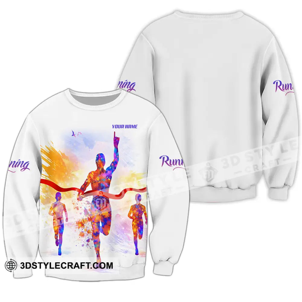 Unisex Shirt - Custom Running 3D Shirt Long Sleeve / S T-shirt