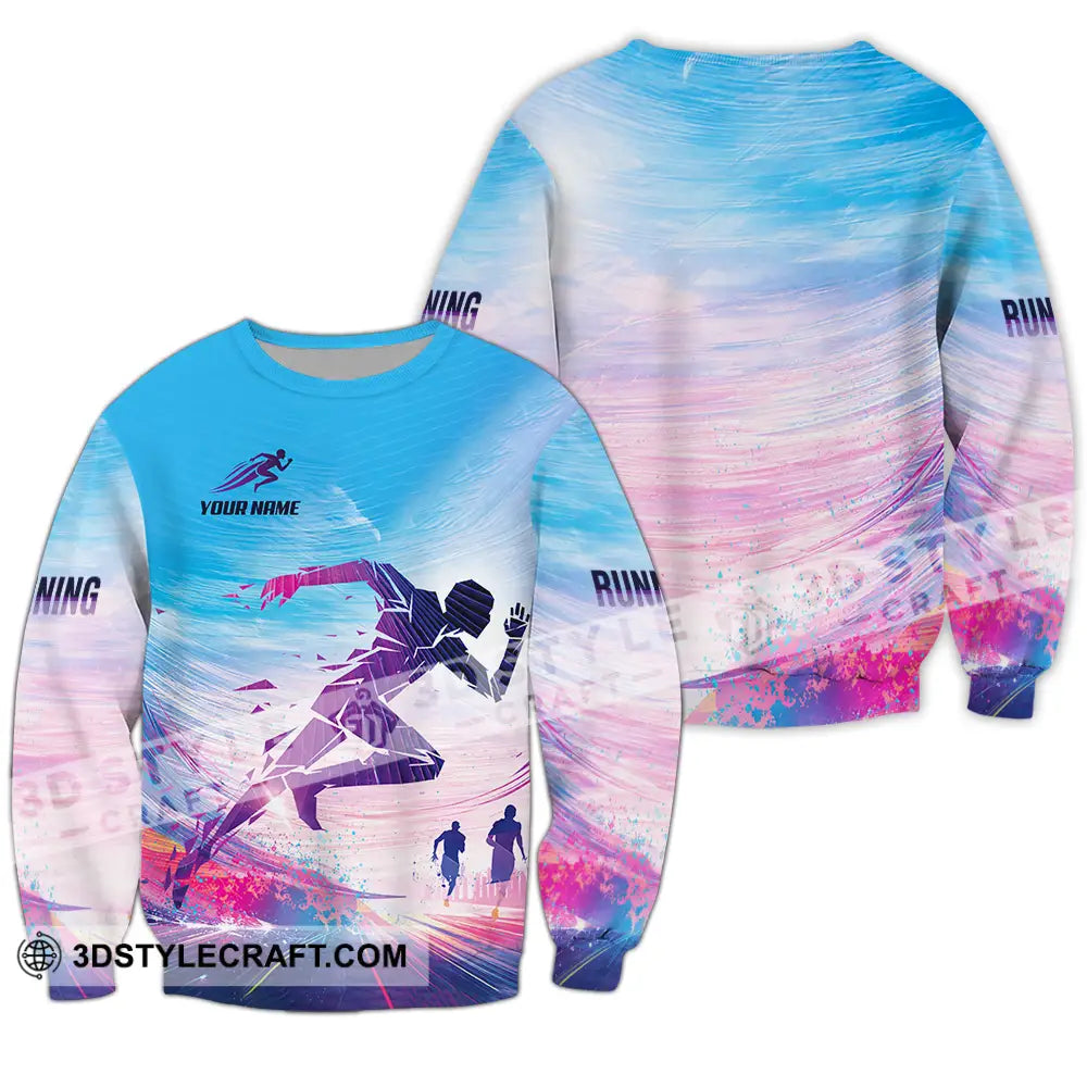 Unisex Shirt - Custom Running 3D Shirt Long Sleeve / S T-shirt
