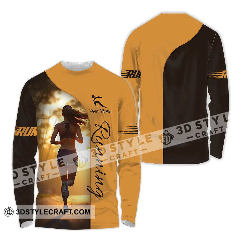 Unisex Shirt - Custom Running 3D Shirt - Long Sleeve Shirt / S - T-shirt