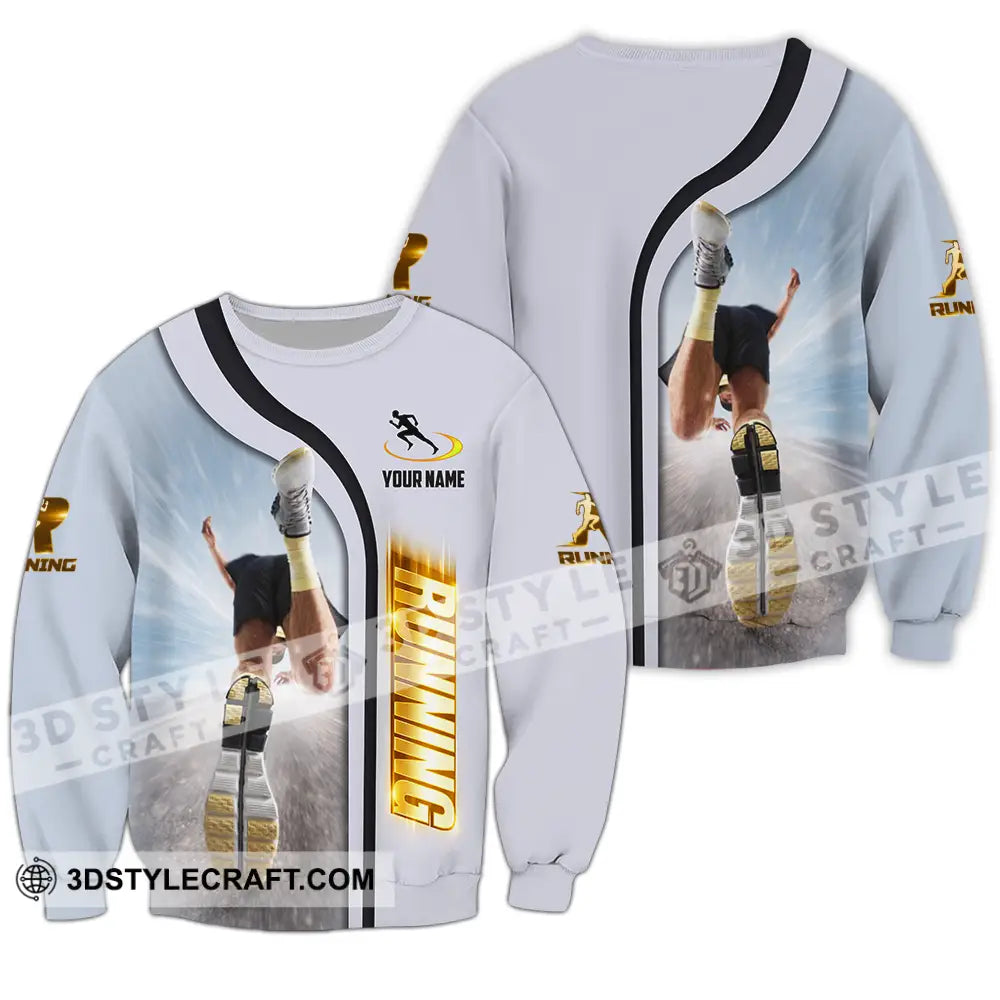 Unisex Shirt - Custom Running 3D Shirt Long Sleeve / S T-shirt