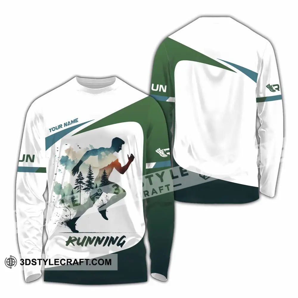 Unisex Shirt - Custom Running 3D Shirt Long Sleeve Shirt / S T-shirt