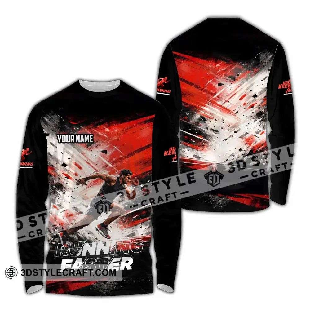 Unisex Shirt - Custom Running 3D Shirt - Long Sleeve Shirt / S - T-shirt