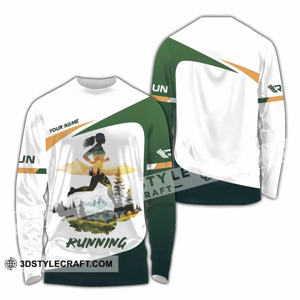 Unisex Shirt - Custom Running 3D Shirt Long Sleeve Shirt / S T-shirt