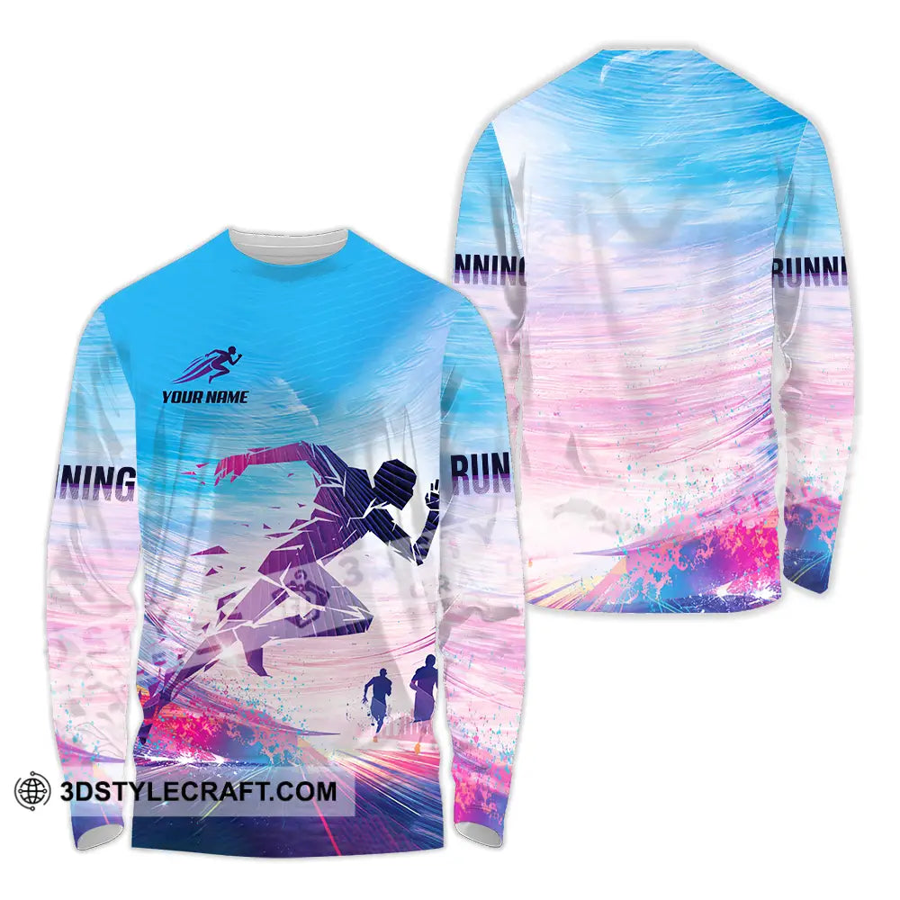 Unisex Shirt - Custom Running 3D Shirt Long Sleeve Shirt / S T-shirt