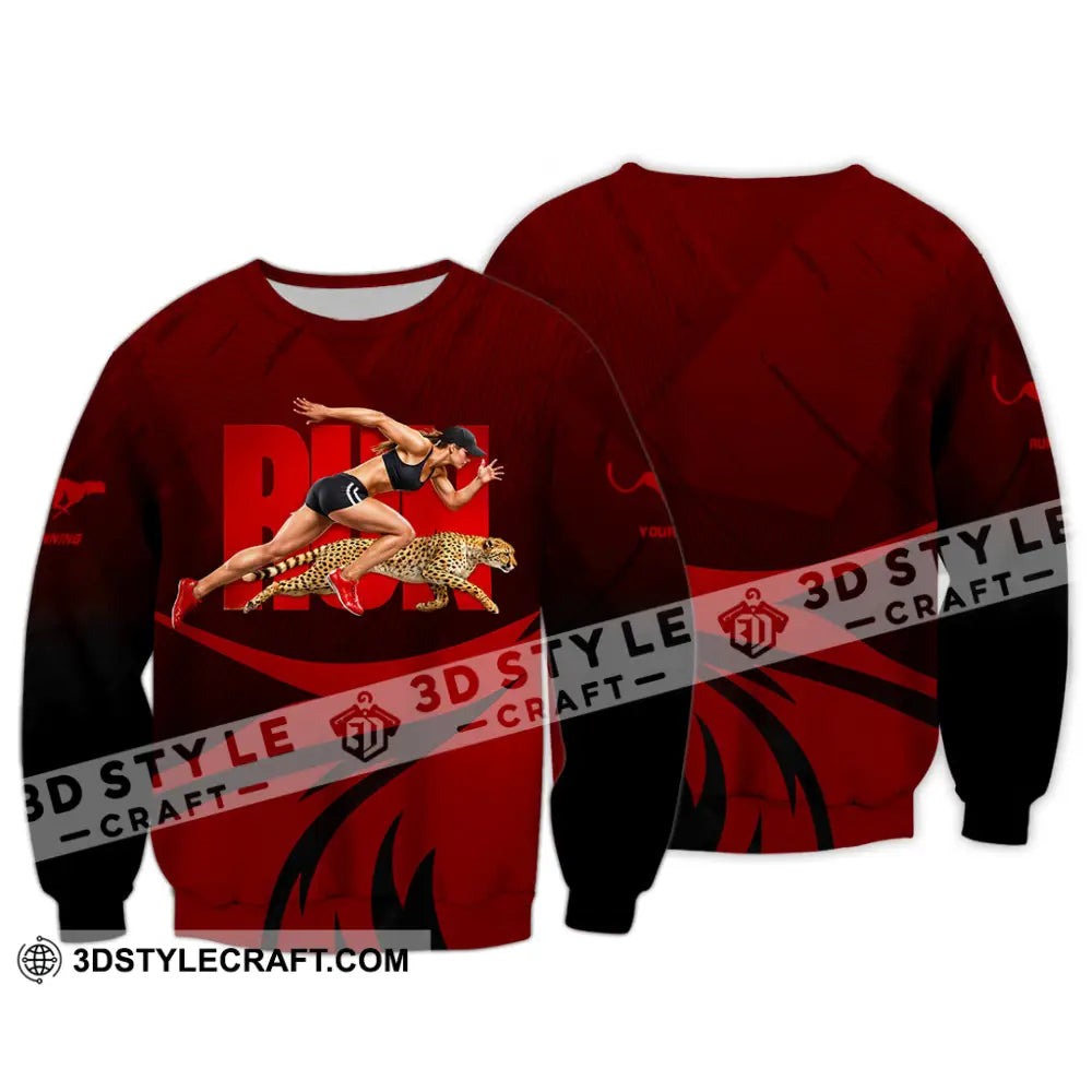 Unisex Shirt - Custom Running 3D Shirt Long Sleeve / S T-shirt