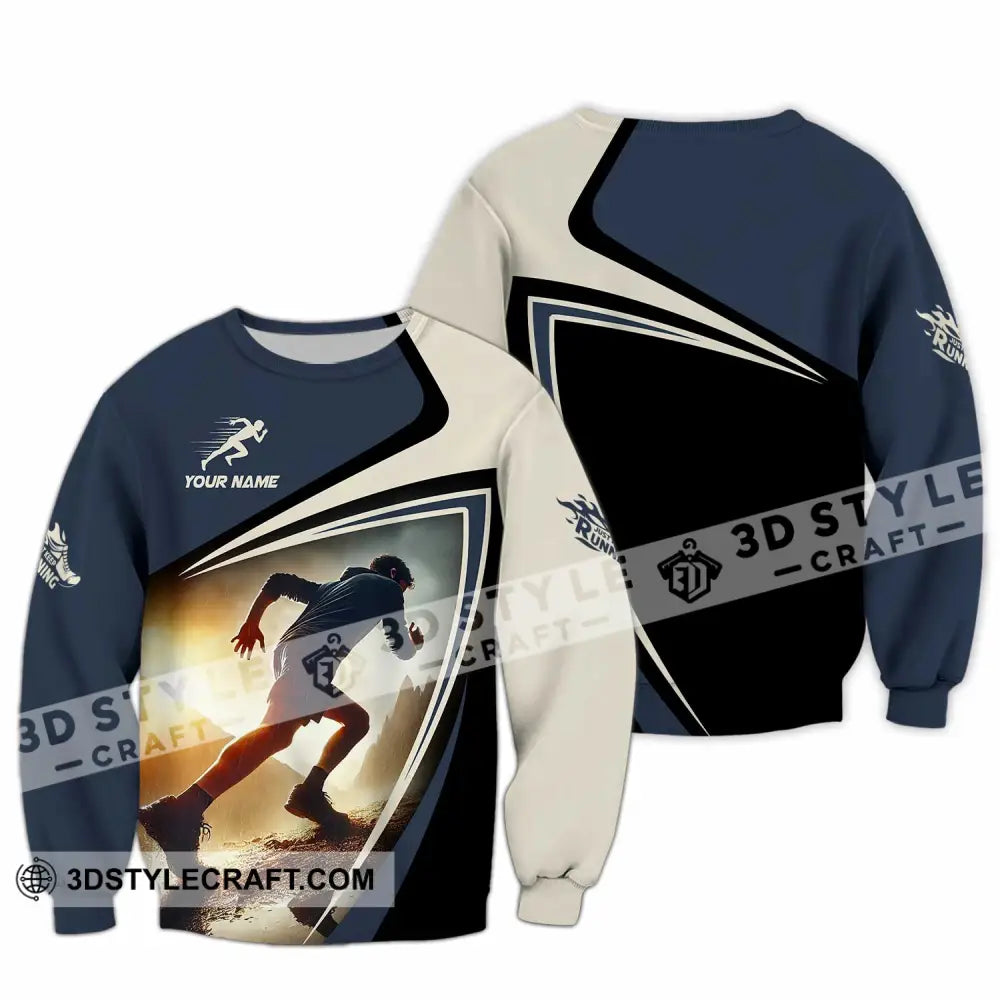 Unisex Shirt - Custom Running 3D Shirt Long Sleeve / S T-shirt