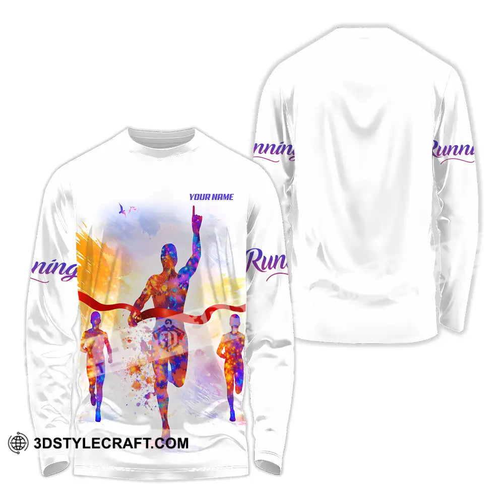 Unisex Shirt - Custom Running 3D Shirt Long Sleeve Shirt / S T-shirt