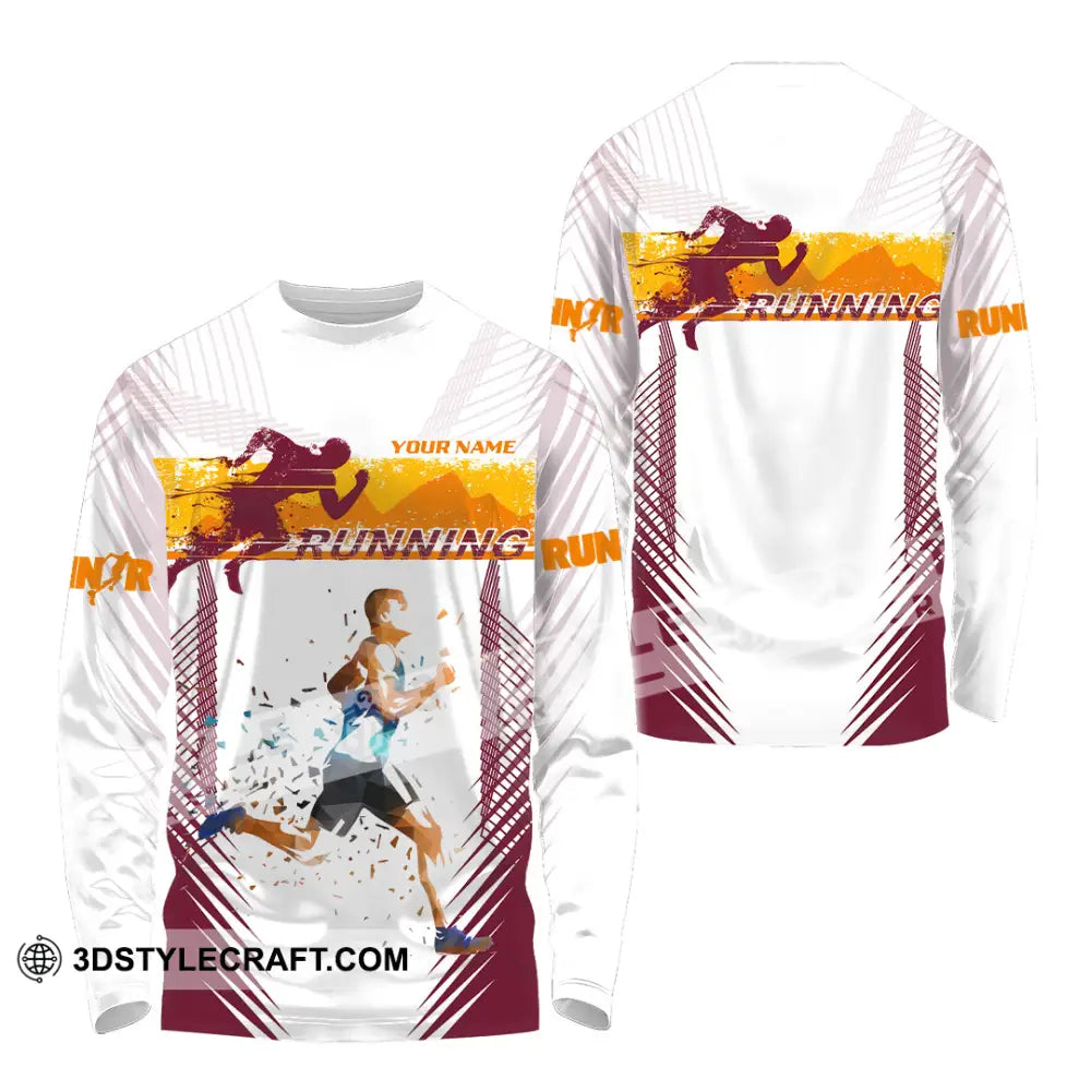 Unisex Shirt - Custom Running 3D Shirt Long Sleeve Shirt / S T-shirt