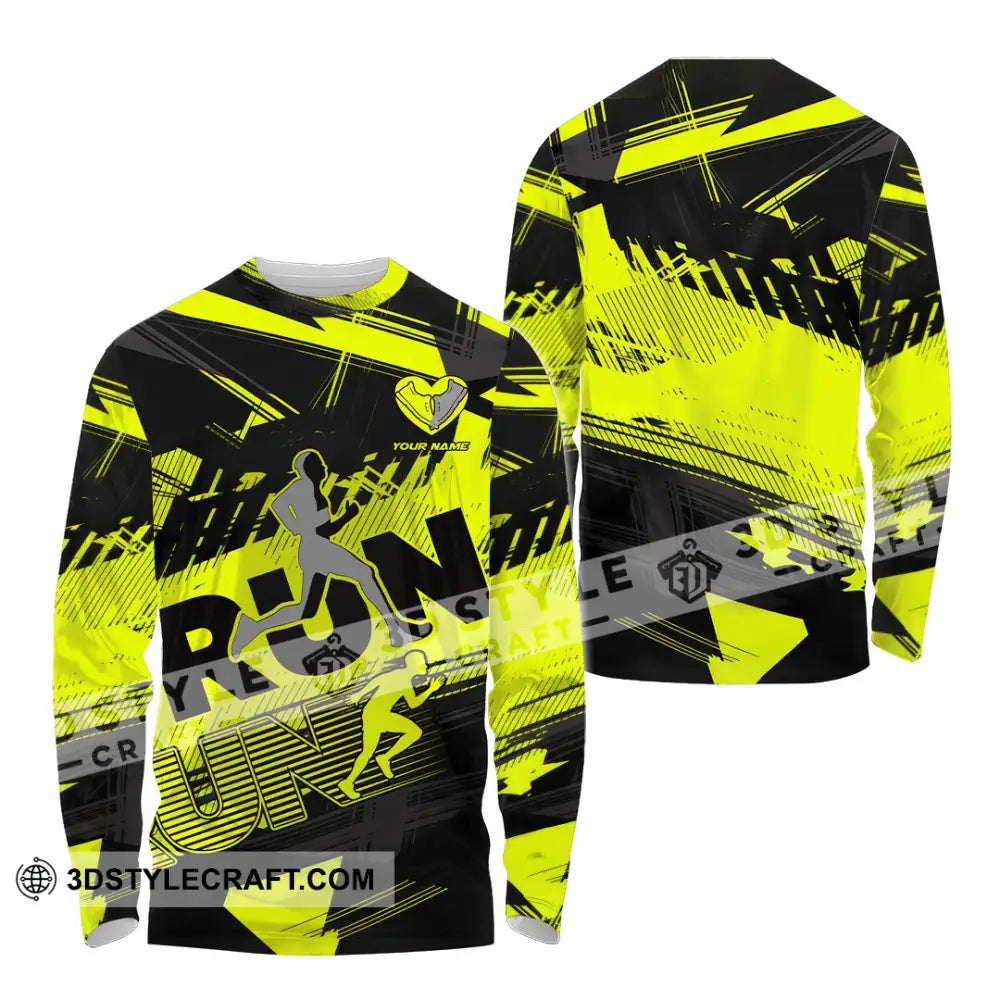 Unisex Shirt - Custom Running 3D Shirt Long Sleeve Shirt / S T-shirt
