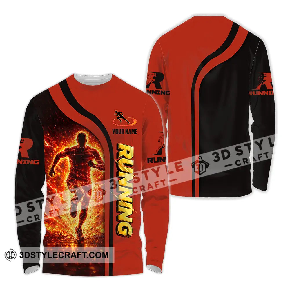 Unisex Shirt - Custom Running 3D Shirt Long Sleeve Shirt / S T-shirt
