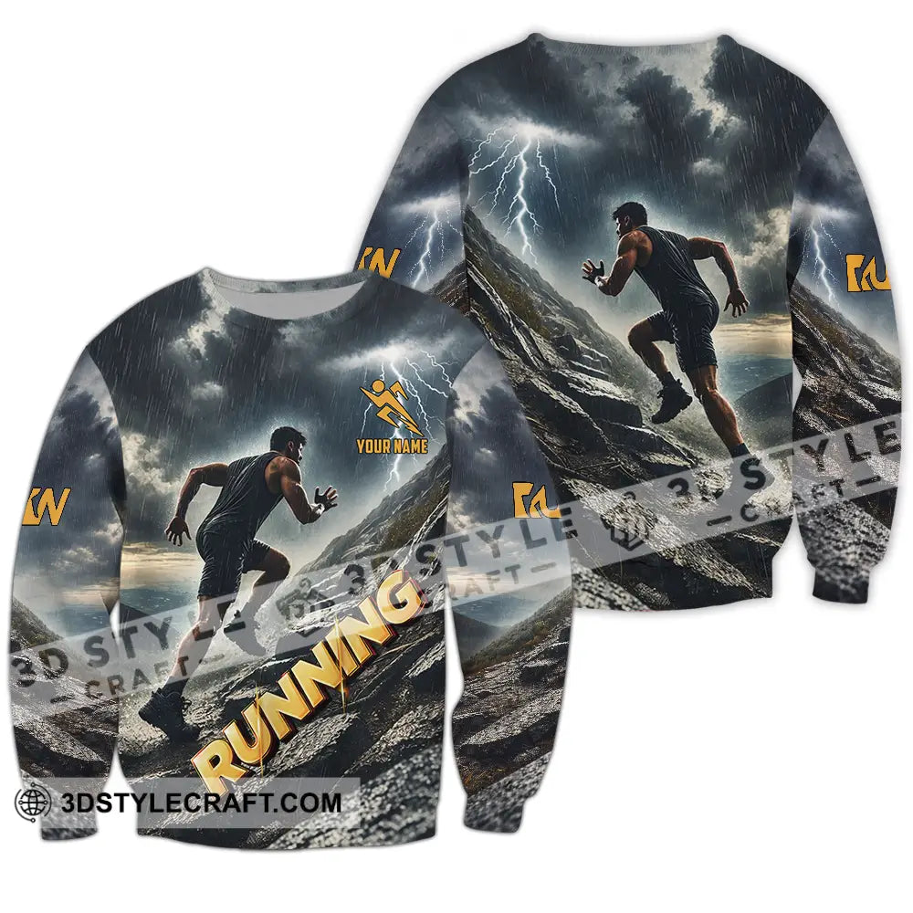 Unisex Shirt - Custom Running 3D Shirt Long Sleeve / S T-shirt