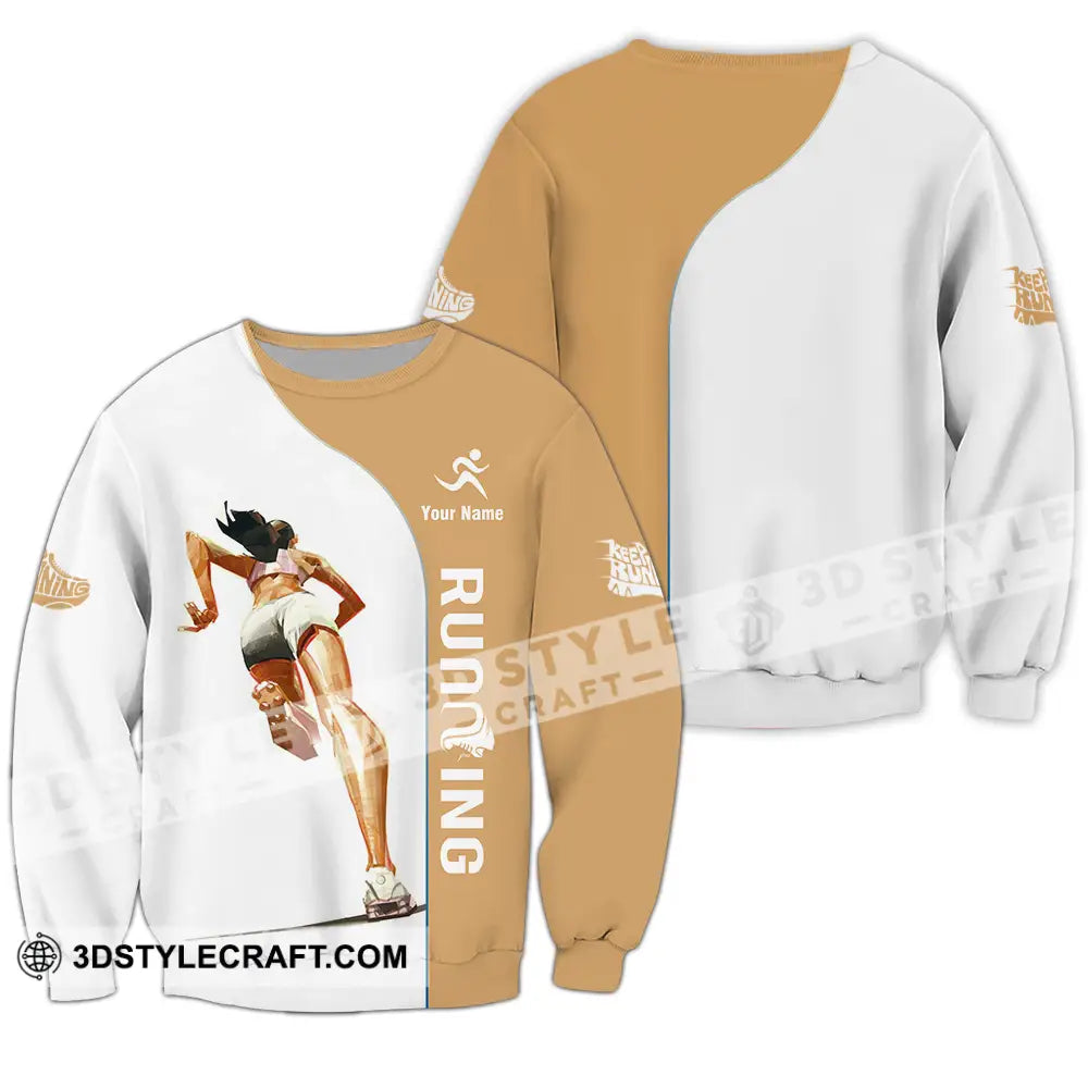 Unisex Shirt - Custom Running 3D Shirt Long Sleeve / S T-shirt