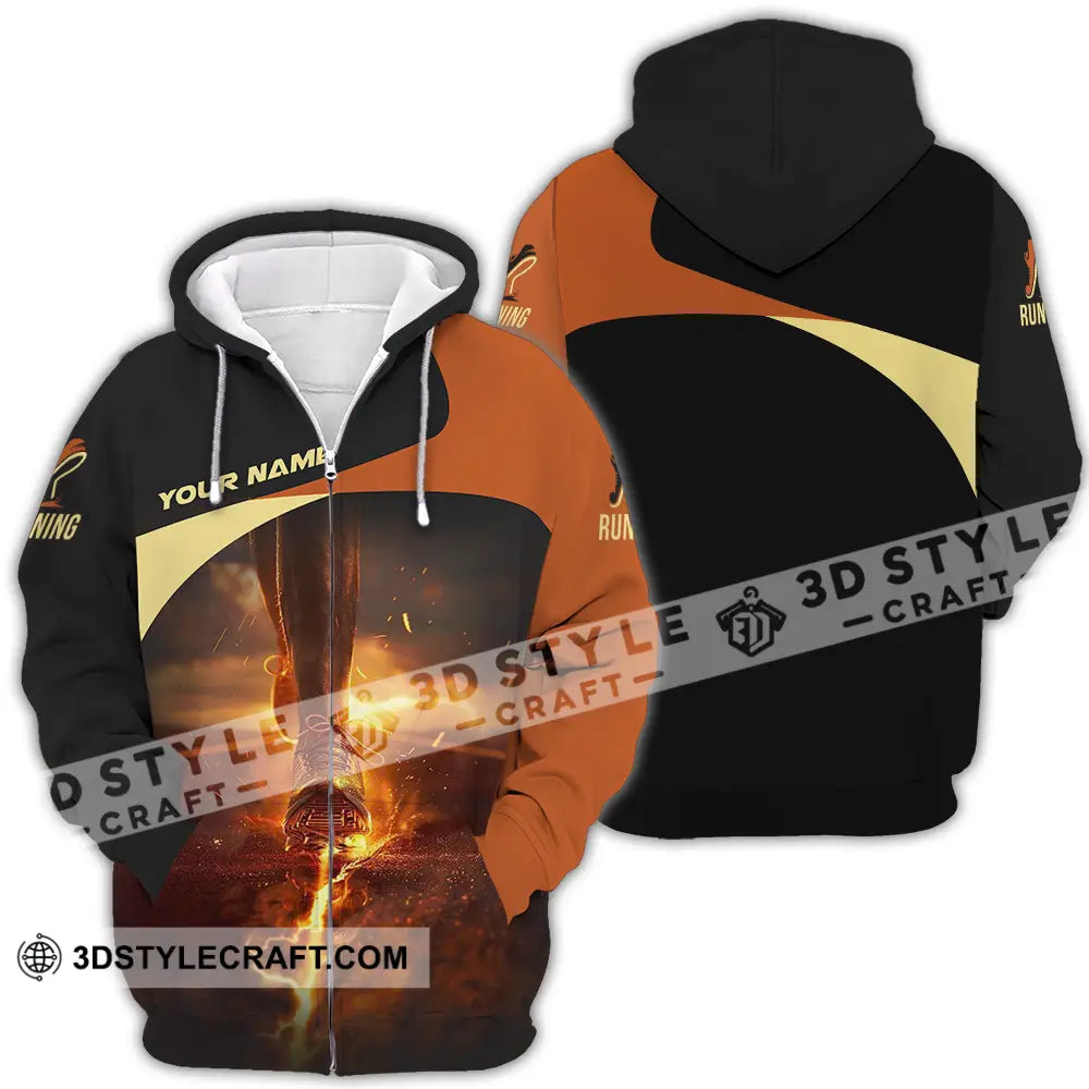 Unisex Shirt - Custom Running 3D Shirt Zipper Hoodie / S T-shirt