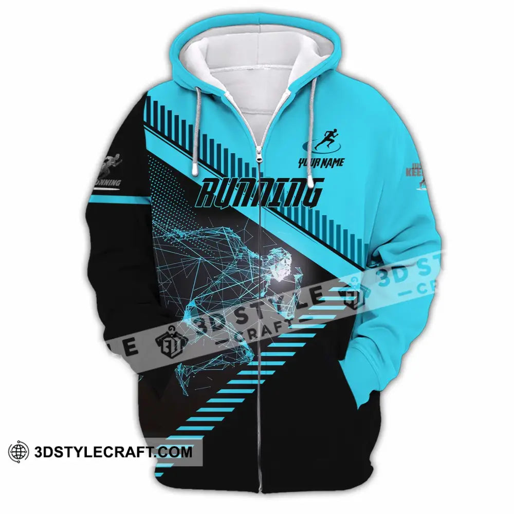 Unisex Shirt - Custom Running 3D Shirt Zipper Hoodie / S T-shirt