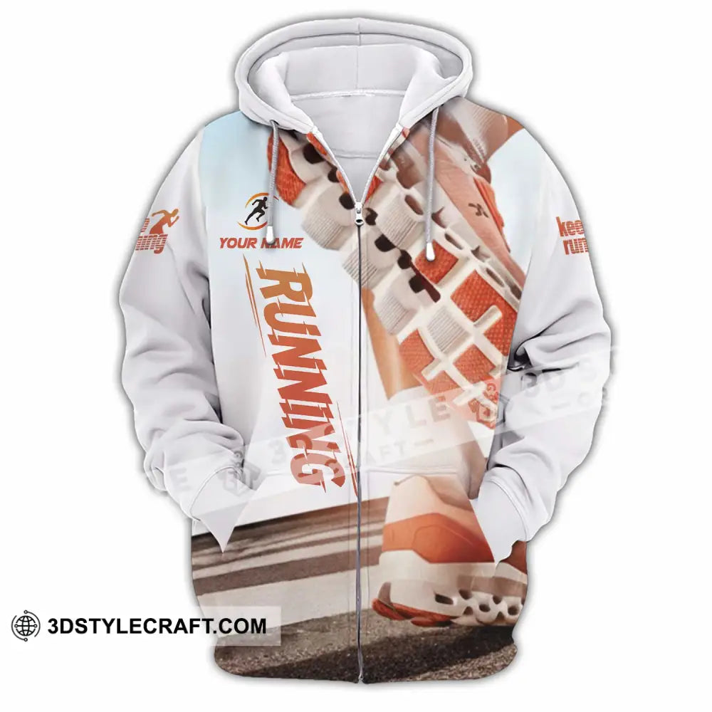 Unisex Shirt - Custom Running 3D Shirt Zipper Hoodie / S T-shirt