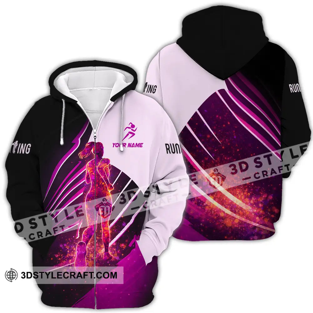 Unisex Shirt - Custom Running 3D Shirt Zipper Hoodie / S T-shirt