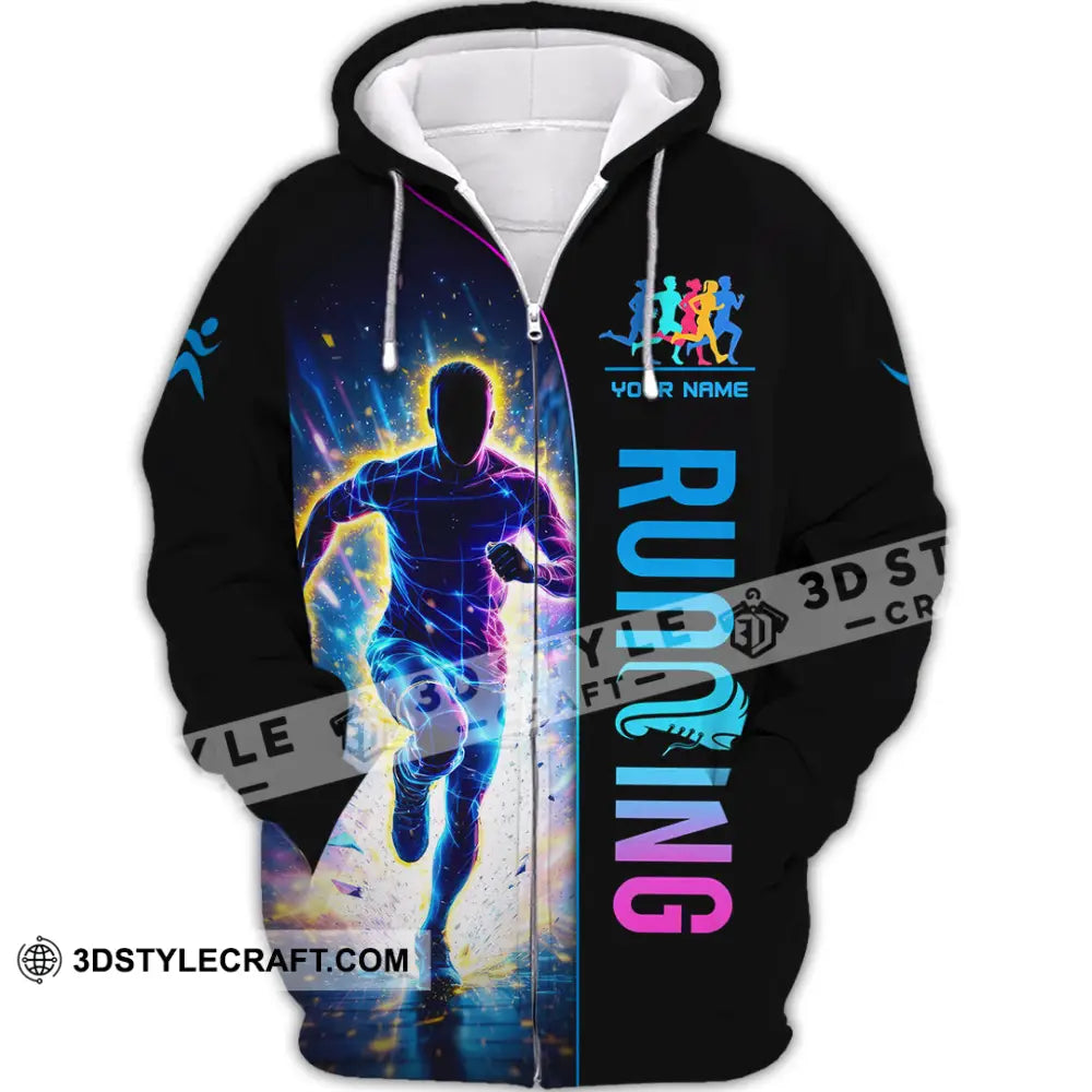 Unisex Shirt - Custom Running 3D Shirt Zipper Hoodie / S T-shirt