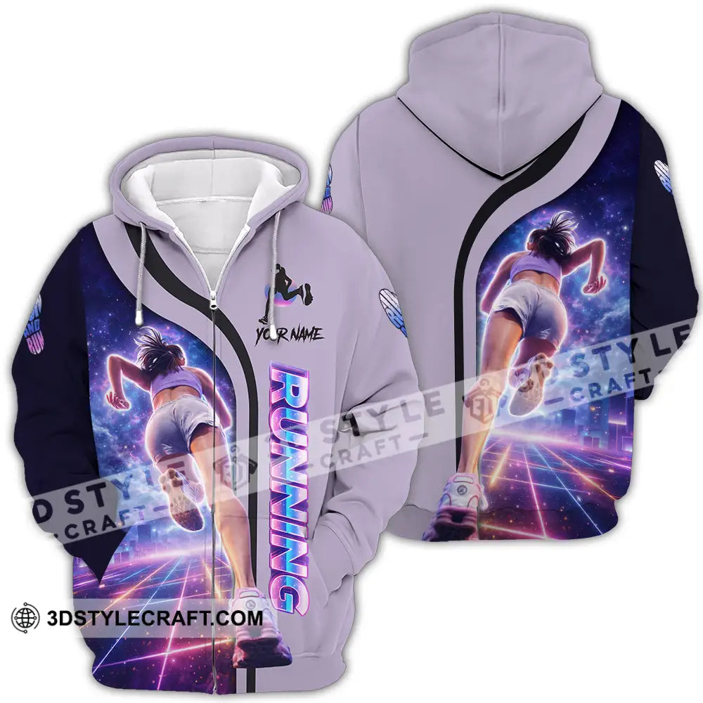 Unisex Shirt - Custom Running 3D Shirt Zipper Hoodie / S T-shirt