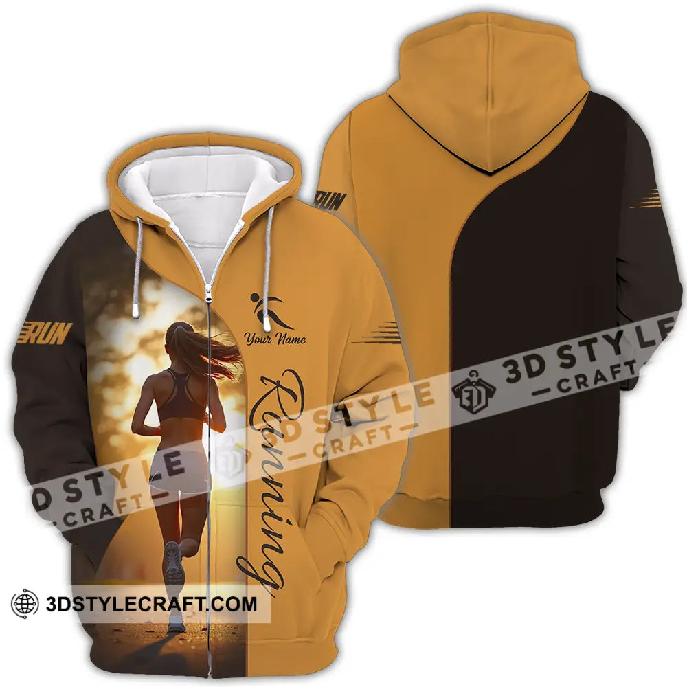 Unisex Shirt - Custom Running 3D Shirt - Zipper Hoodie / S - T-shirt