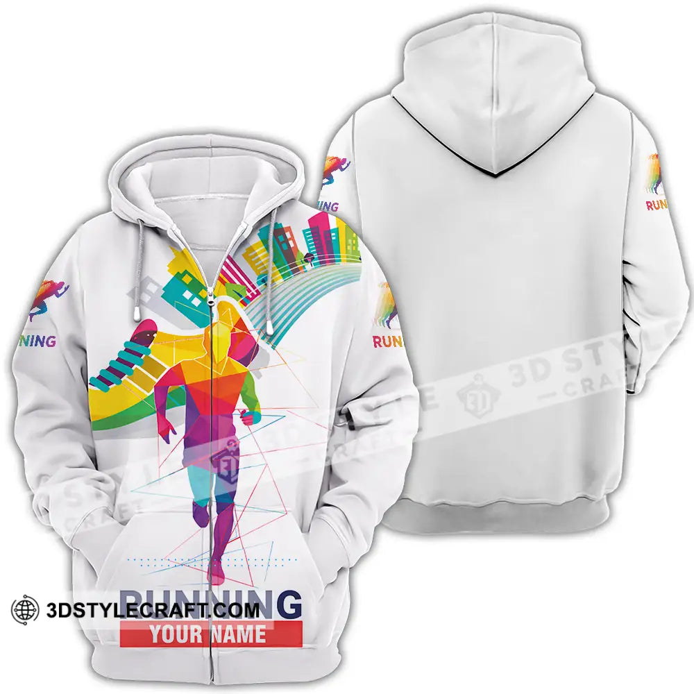 Unisex Shirt - Custom Running 3D Shirt Zipper Hoodie / S T-shirt