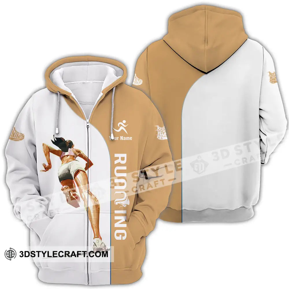 Unisex Shirt - Custom Running 3D Shirt Zipper Hoodie / S T-shirt