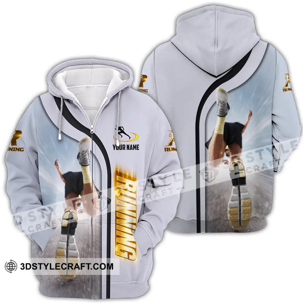 Unisex Shirt - Custom Running 3D Shirt Zipper Hoodie / S T-shirt