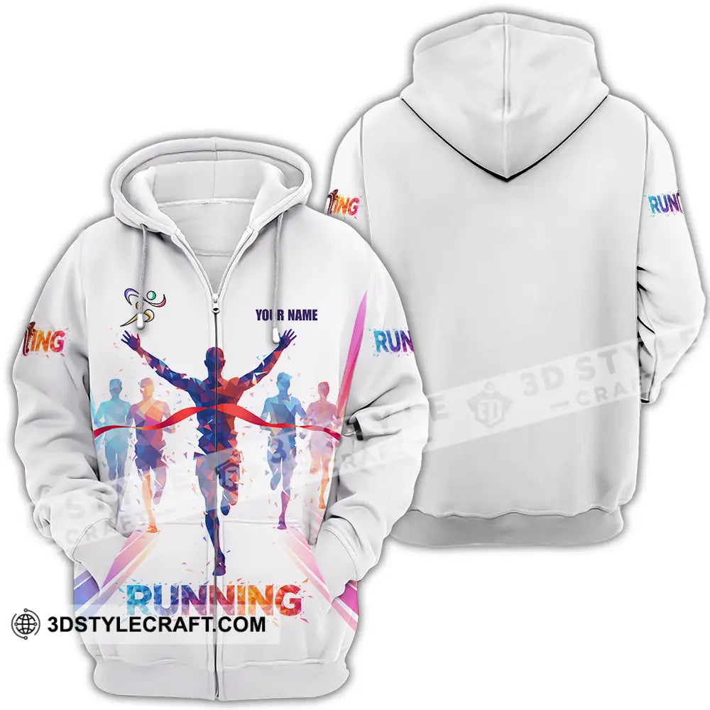 Unisex Shirt - Custom Running 3D Shirt Zipper Hoodie / S T-shirt