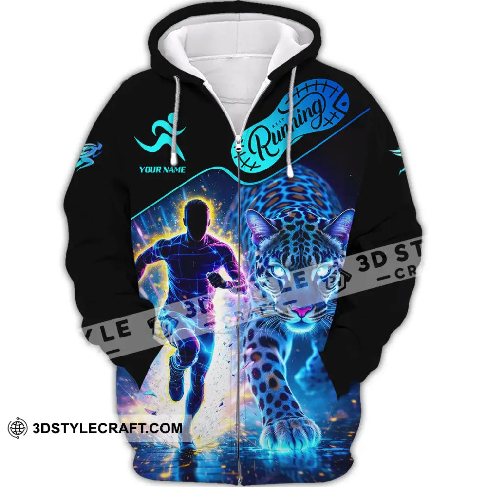 Unisex Shirt - Custom Running 3D Shirt Zipper Hoodie / S T-shirt