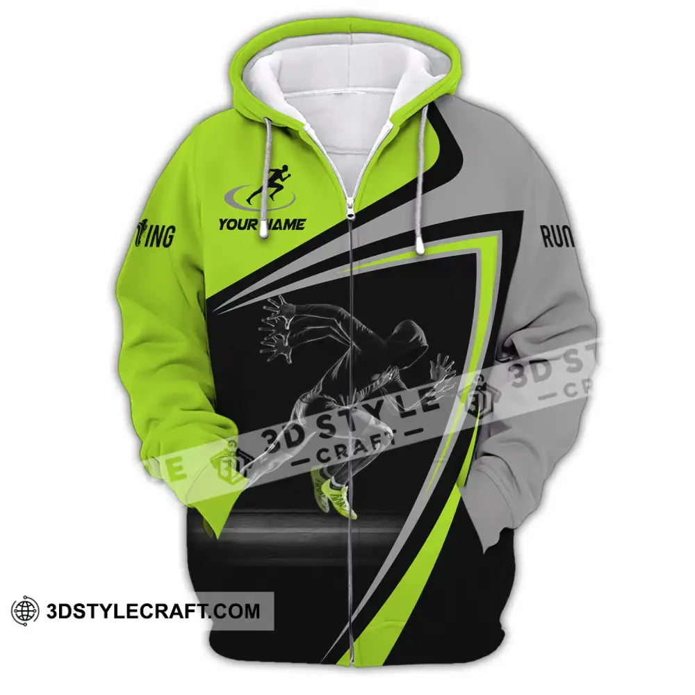 Unisex Shirt - Custom Running 3D Shirt Zipper Hoodie / S T-shirt