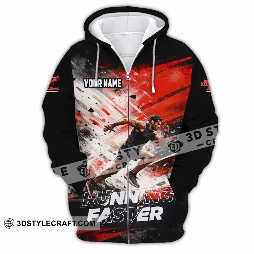 Unisex Shirt - Custom Running 3D Shirt - Zipper Hoodie / S - T-shirt