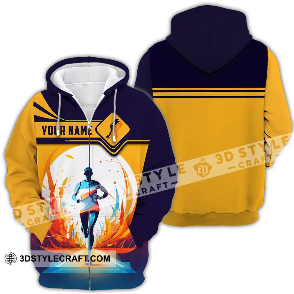 Unisex Shirt - Custom Running 3D Shirt Zipper Hoodie / S T-shirt