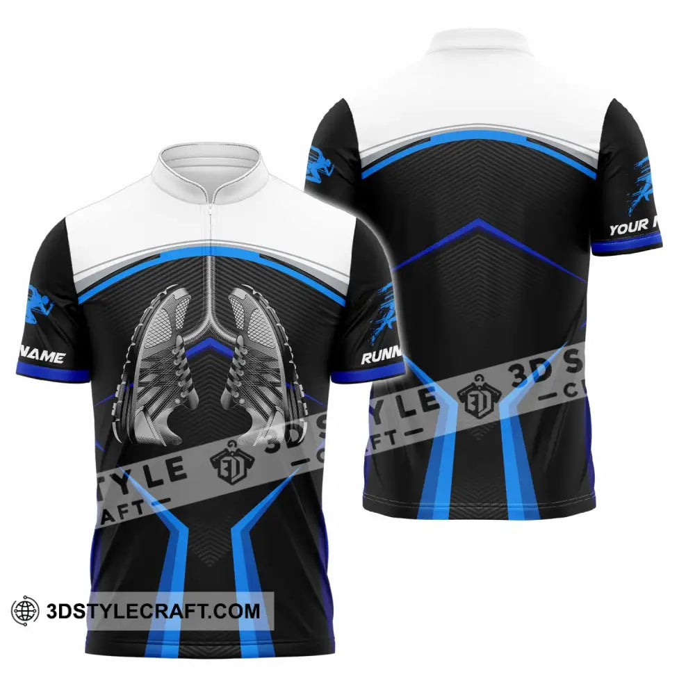 Unisex Shirt - Custom Running 3D Shirt Zipper Polo Shirt / S T-shirt