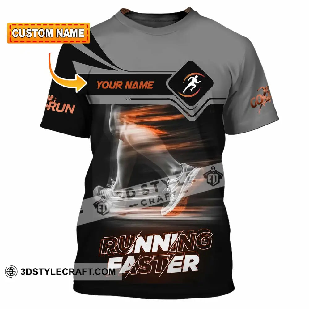 Unisex Shirt - Custom Running Faster 3D Shirt - T-shirt