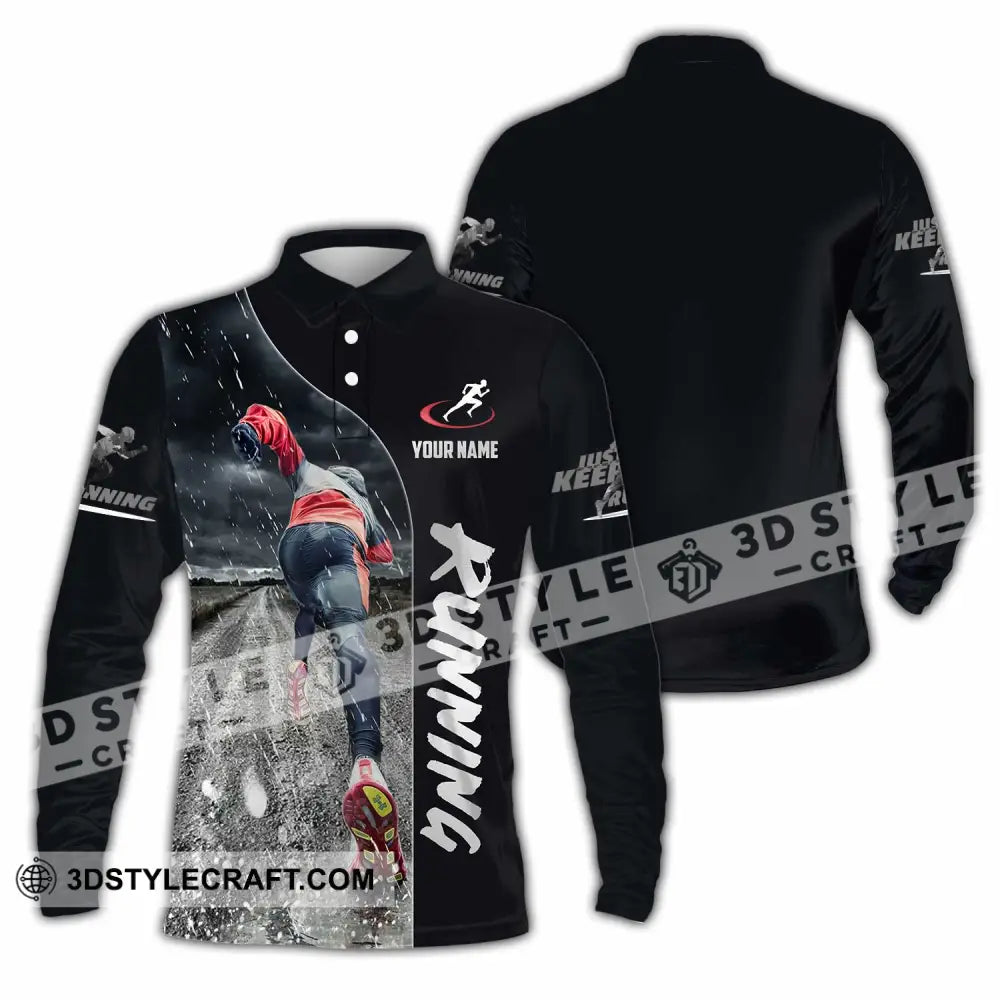 Unisex Shirt - Custom Running Lover Shirt Long Sleeve Polo / S T-shirt