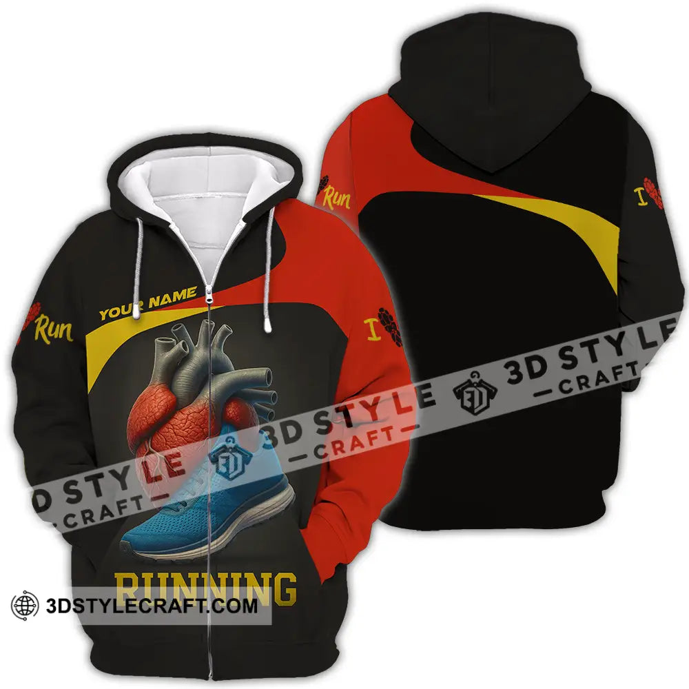 Unisex Shirt - Custom Running Lover Runner Shirt Zipper Hoodie / S T-shirt