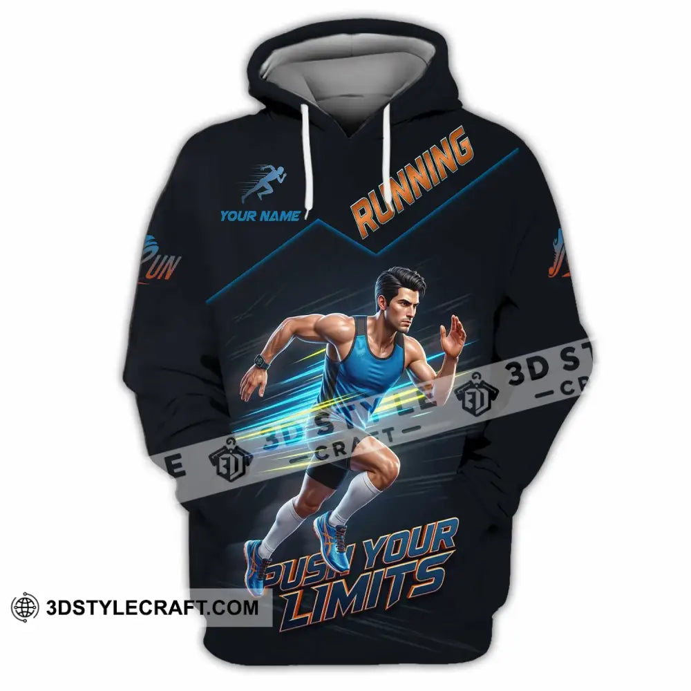 Unisex Shirt - Custom Running Push Your Limits Shirt - Hoodie / S - T-shirt