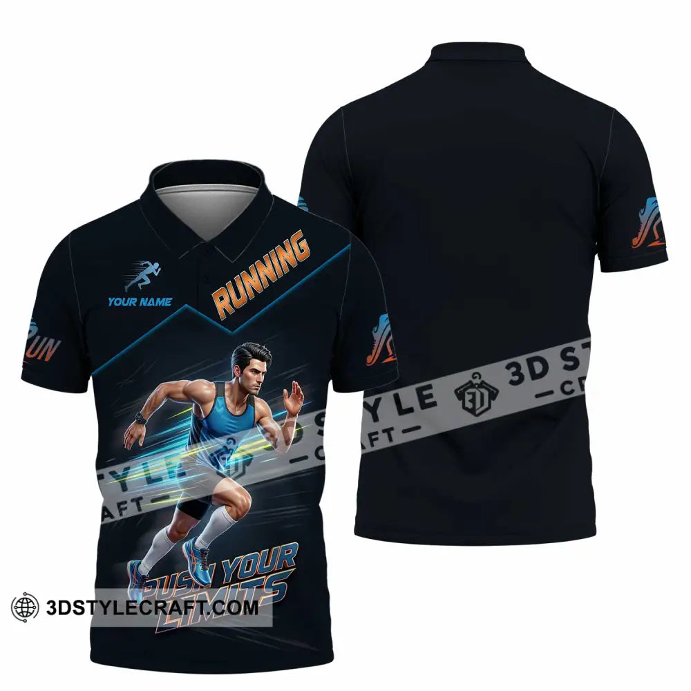 Unisex Shirt - Custom Running Push Your Limits Shirt - Polo Shirt / S - T-shirt