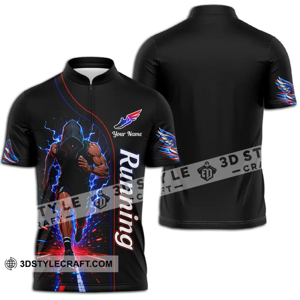 Unisex Shirt - Custom Running Shirt - Zipper Polo Shirt / S - T-shirt