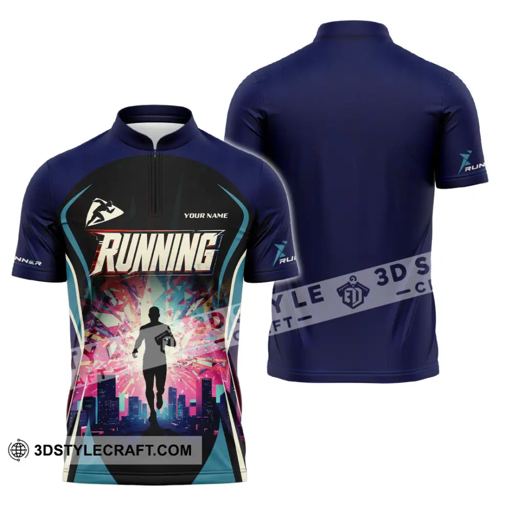 Unisex Shirt - Custom Running Shirt - Zipper Polo Shirt / S - T-shirt