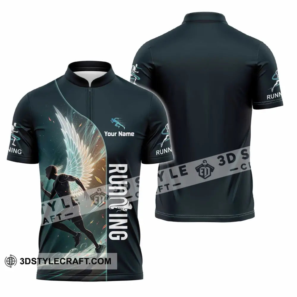 Unisex Shirt - Custom Running Shirt - Zipper Polo Shirt / S - T-shirt
