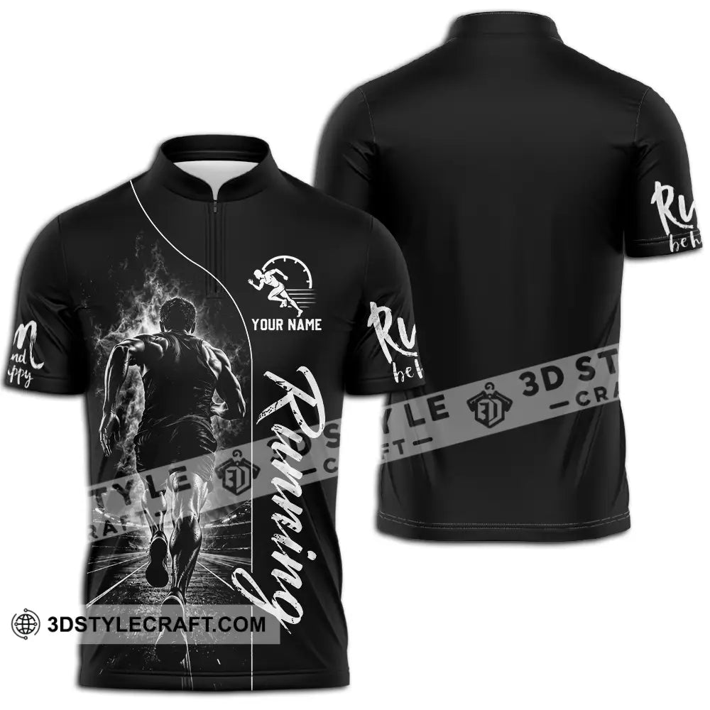 Unisex Shirt - Custom Running Shirt - Zipper Polo Shirt / S - T-shirt