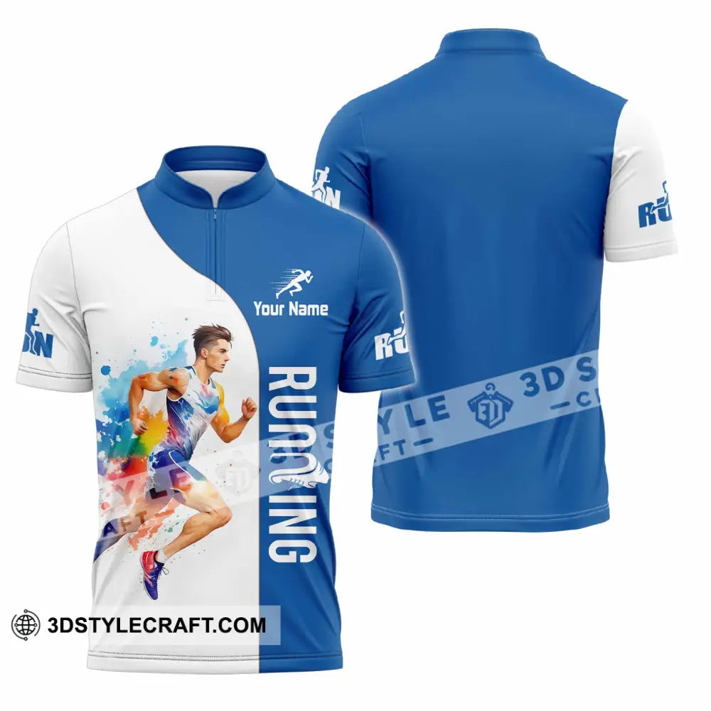 Unisex Shirt - Custom Running Shirt - Zipper Polo Shirt / S - T-shirt
