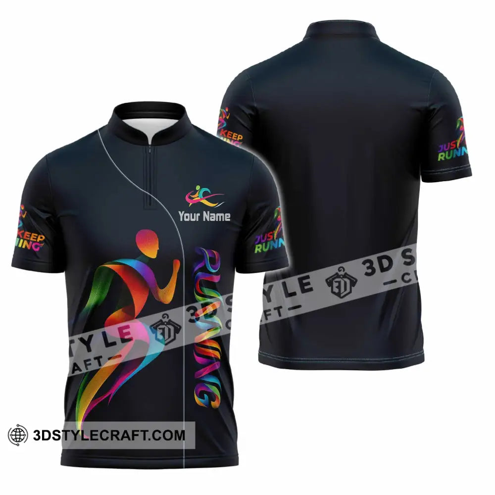 Unisex Shirt - Custom Running Shirt - Zipper Polo Shirt / S - T-shirt