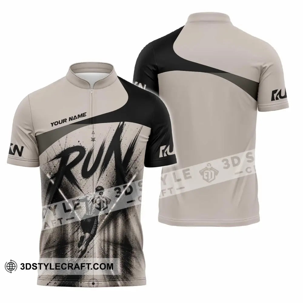 Unisex Shirt - Custom Running Shirt - Zipper Polo Shirt / S - T-shirt